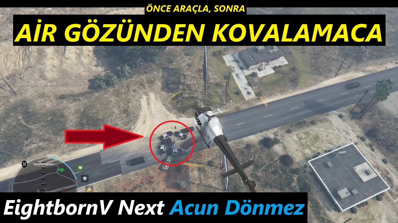 EightbornV Next LSPD | Air Gözünden Kovalamaca | Acun Dönmez (Önce Araçla Sonra Air'la) 10.02.2025