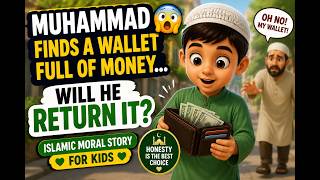 😱 Honesty: Muhammad Finds a Wallet Full of Money… Will He Return It 💚 | Islamic Moral Story