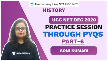 NTA UGC NET SEP 2020 | Practice session through PYQs Part-6 | Soni Kumari | Unacademy Live