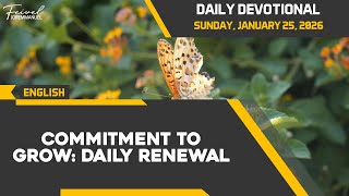 Commitment To Grow: Daily Renewal | Daily Devotional Sunday, January 25, 2026