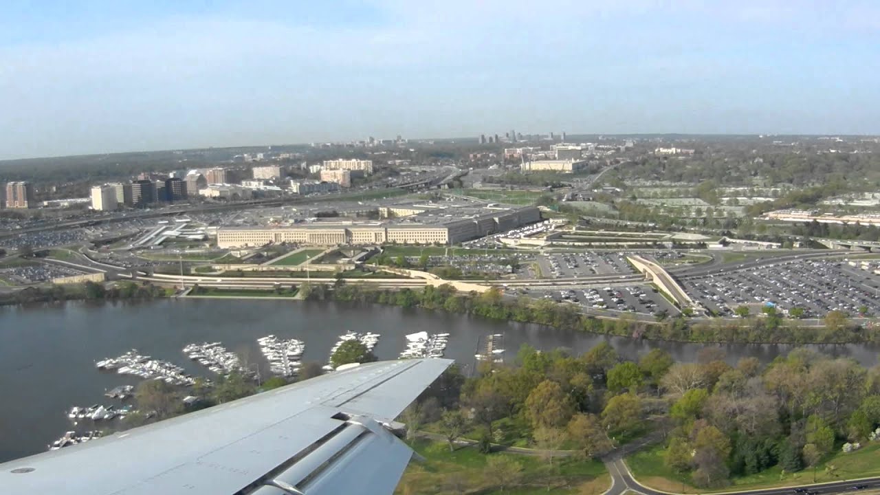 Fantastic River Visual Approach Washington DCA by American Airlines ...