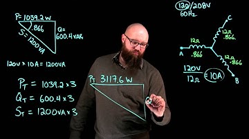 Calculating Three Phrase Apparent Power Example - WYE balanced