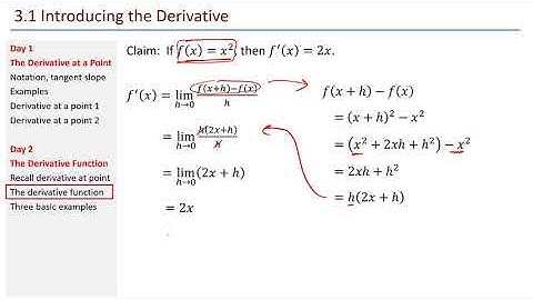 Math 211 - 3.1 Introduction to Derivatives (part 2)