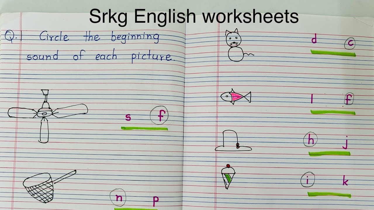 Worksheet Rkg English worksheets for Srkg | Srkg English worksheets | UKG English ...