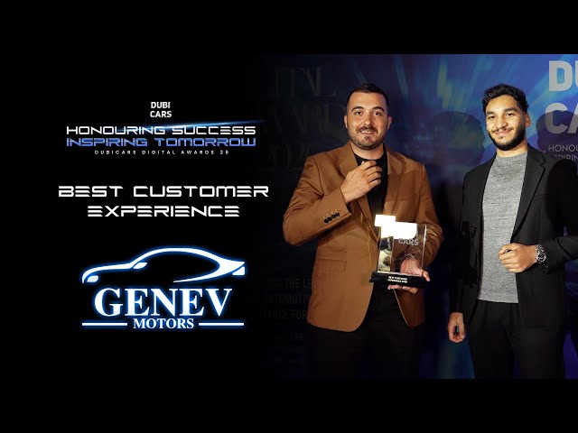 Genev Motors Wins ‘Best Customer Experience’ Award | DubiCars Digital Awards 2026