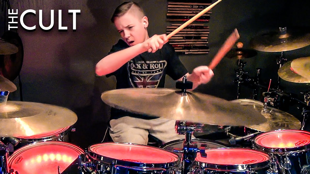 Fire Woman - THE CULT - (Drum Cover) age 11