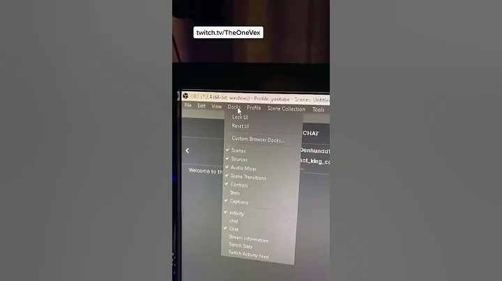 How to add chat to OBS✅ My twitch: TheOneVex #shorts #tiktok #fyp #tips #stream #twitch #obsstudio ￼