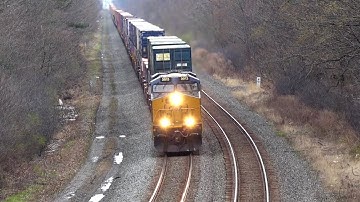 CSX Train Long Range Overhead View! Big Fast CSX Train w a DPU Alright! Fast Canadian Pacific Train!