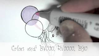 Copic Translucent Balloon Tutorial