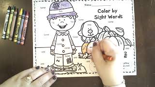 Color by Sight Words