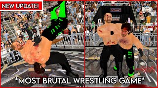 Wrestling Empire is now even more Brutal | New Update | Metal Ring Canvas Spots screenshot 1