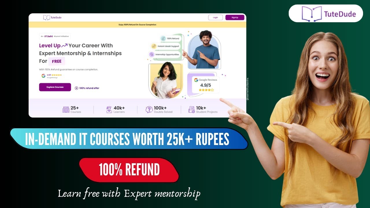Tutedude Overview 🔥| 699 Me Full Course +100% Refund | Best Online Course 2025?