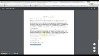 ENG 111-801 Summer Narration Assignment