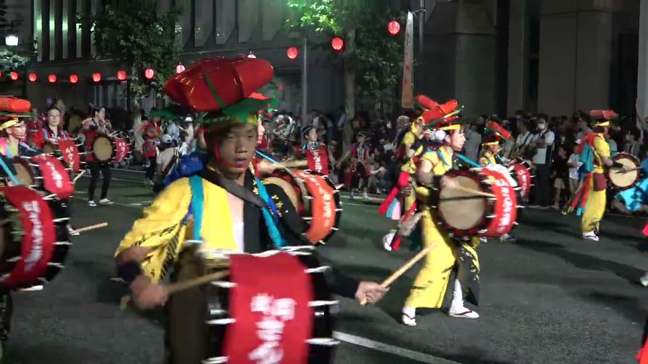 盛岡　上田さんさ踊り　ハンテン等 三世代上田子どもさんさ 盛岡さんさ踊りパレード 2024 - YouTube