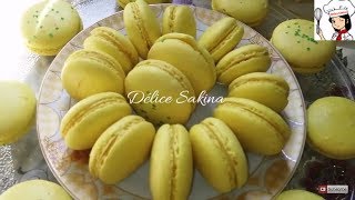 ماكارون الفرنسي بالحامض من الذ ما يكون  les macarons au citron / lemon macarons recipe