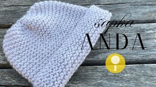 "ANDA" SAPKA 🧢  |  ⚪VÉGiG🌸SiMA⚪ 785. | Körben kötött, lustakötéses sapka | Pár óra alatt elkészül |