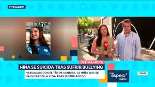 VIDEO | La familia de Sandra avisó al colegio del acoso antes del suicidio de su hija