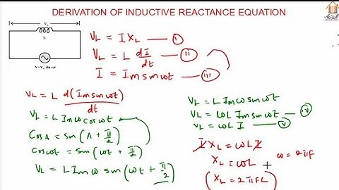 HOW TO DERIVE INDUCTIVE REACTANCE EQUATION
