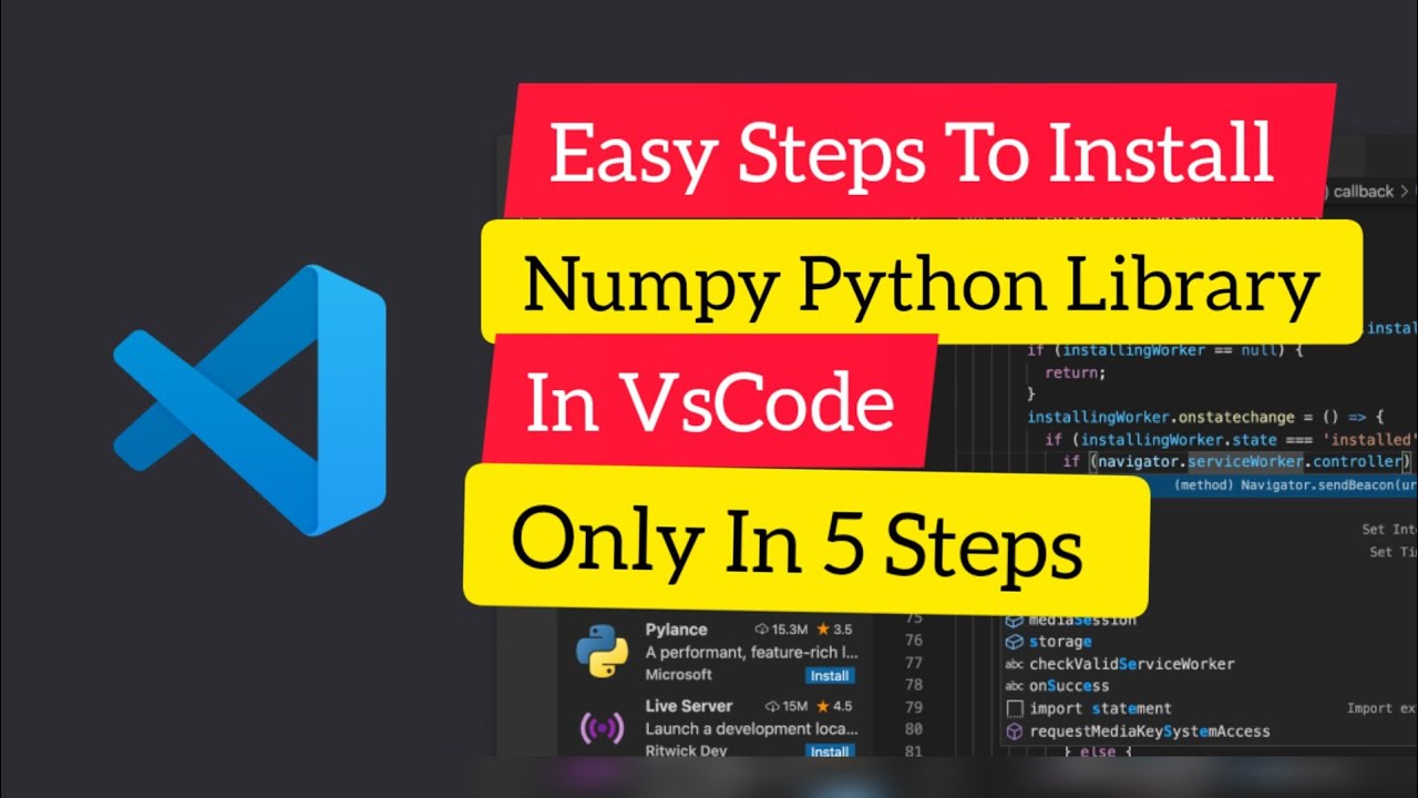 How To Install Numpy Library In Vs Code - YouTube