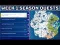 WEEK 1 SEASON QUESTS - All 8 Challenges [Fortnite Chapter 3, Season 1]