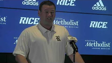 Rice Owls 2019 Media Day -- Coach Mike Bloomgren Q&A