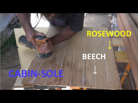 Building my steel sailing yacht Ep 66 Cabin sole Rosewood & White Beech laminate (pt.2)