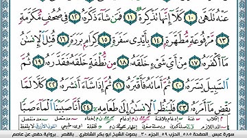 ابو بكر الشاطري سورة عبس Surah Abasa Abu Bakr Al Shatri