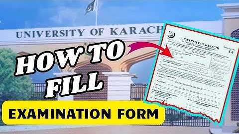 HOW TO FILL EXAMINATION FORM FOR BA ADA KARACHI UNIVERSITY