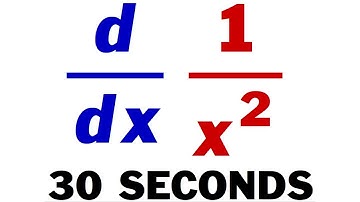 Derivative 1/x^2 with power rule, done in 30 seconds