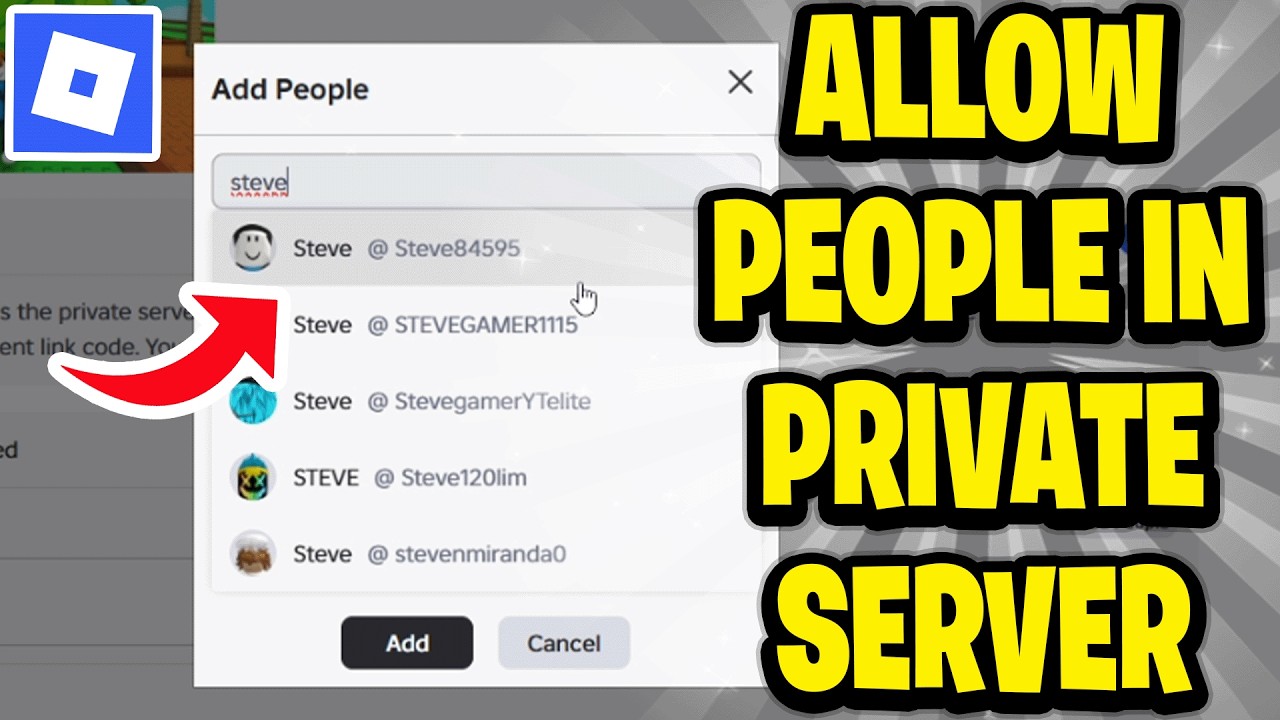 How To Allow People In Private Server Roblox YouTube 