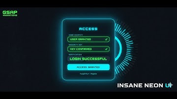 The Pro Choice: Futuristic Neon Login Form with GSAP Animations | HTML, CSS, JS #trending #threejs
