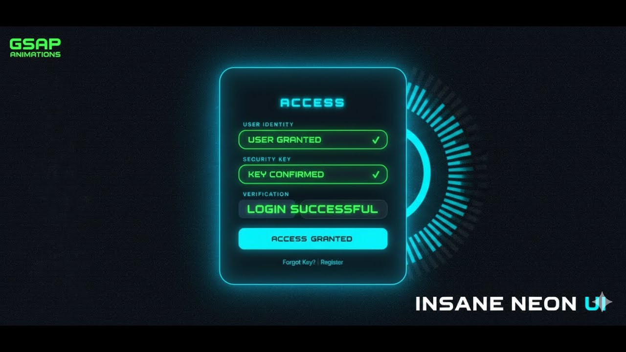 How to make : Futuristic Neon Login Form with GSAP Animations | HTML, CSS, JS, three js 