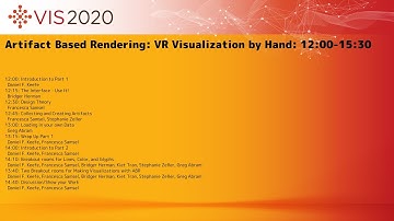 VIS 2020: Artifact Based Rendering: VR Visualization by Hand