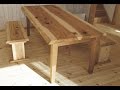 リビングテーブルをDIY！天板と脚を無垢材で簡単に作ってみた！ DIY living table! The top plate and legs made easy with solid wood!