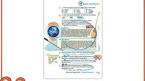 Excel 7th grade. Musical instruments around the world