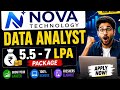 Data Analyst Hiring 2026 | ₹5.5 - 7 LPA Package 💰 | Freshers Eligible | Nova Technology