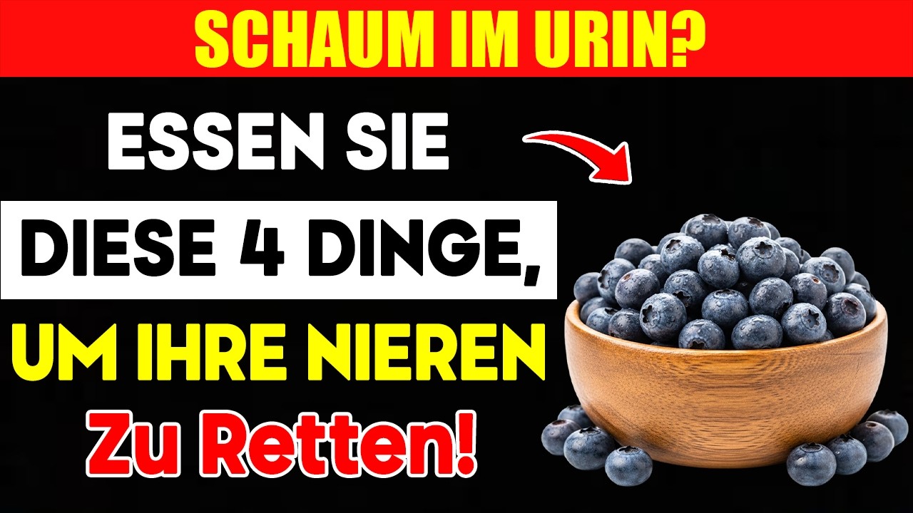 Ignorieren Sie NIEMALS Schaum im Urin! Nieren retten mit diesen 4 Lebensmitteln.