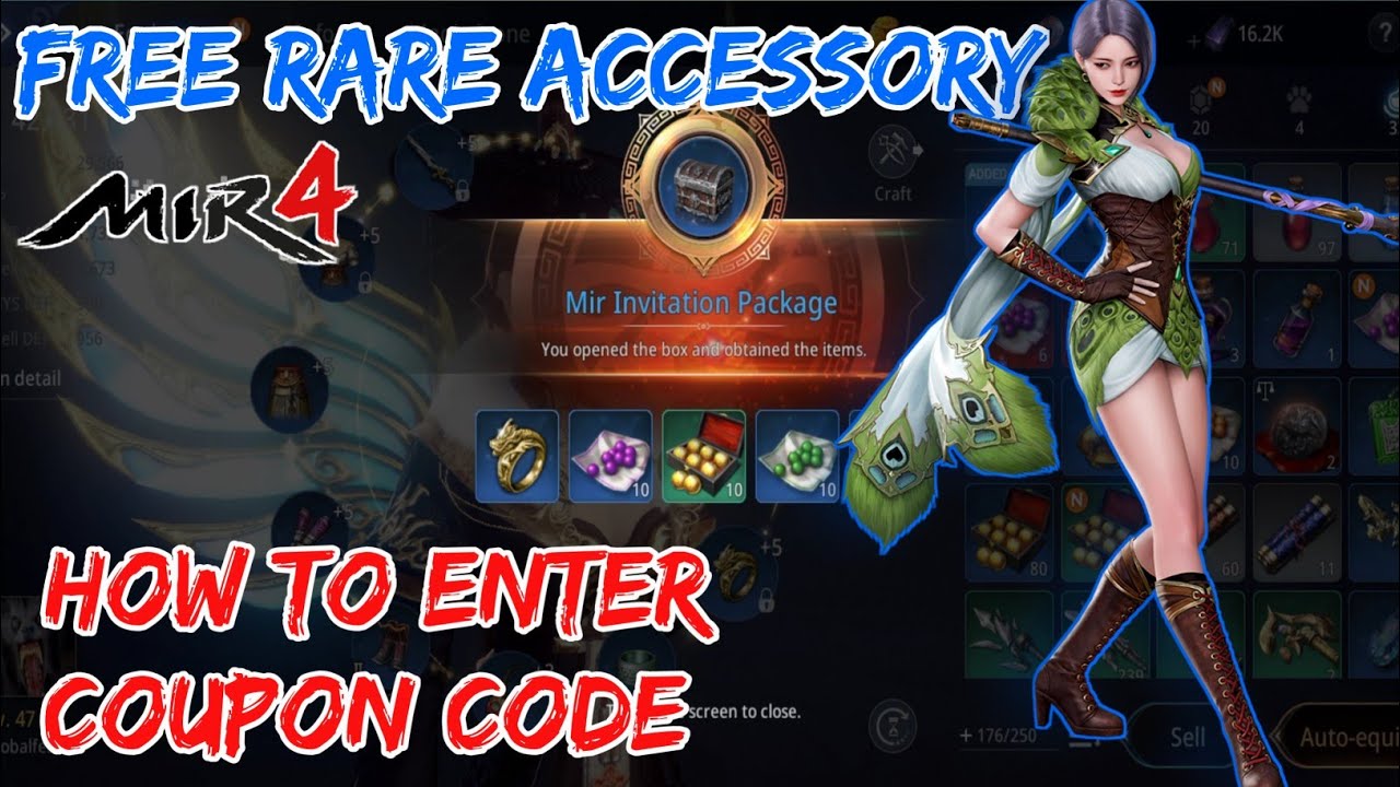 Free Rare Accessory How To Enter Coupon Code MIR4 Globalfear
