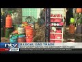 Officials of Energy Regulatory Commission of Kenya seize illegal gas cylinders in Thika town