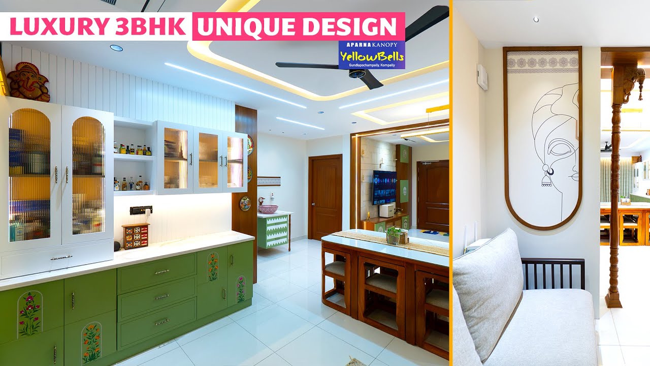 Unique Design Luxury 3BHK | Aparna Kanopy Yellow Bells | My Space Design Studio #interiordesign