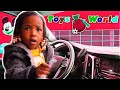 Babyfhaen takes daddys car to go shopping for school
