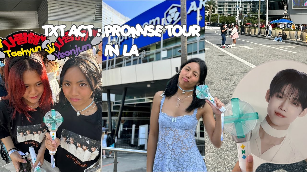 [MOA DIARY] 🌟 TXT ACT: PROMISE TOUR IN LA DAY 1 𖧷ꕤ𖧷 kpop concert vlog, fan cams, album unboxing, etc