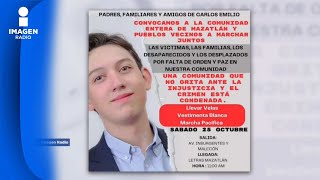 Carlos Emilio, joven desaparecido desde el 4 de octubre en Mazatlán