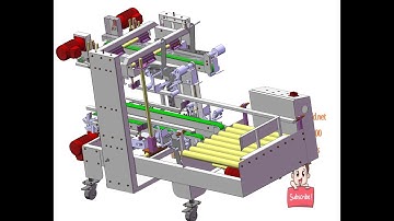 Carton box four corner tape sealing machine-industrial 3D model : machine-world.net P409