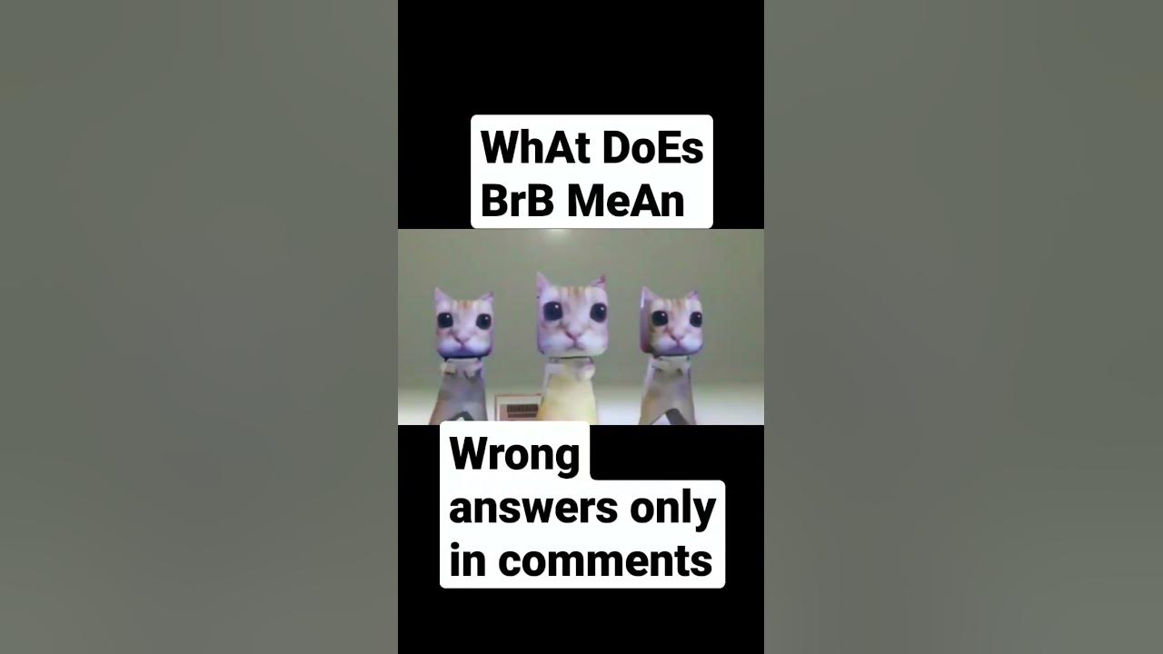 What does BRB mean wrong answers only