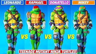 Leonardo vs. Raphael vs. Donatello vs. Michelangelo - Fortnite Dance Battle Ninja Turtles TMNT Skins