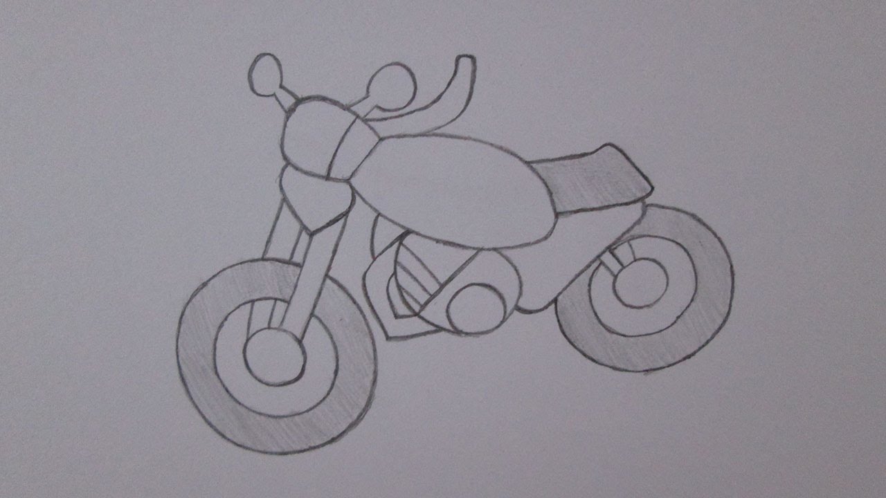 Como desenhar uma moto 