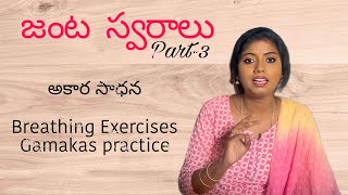 Janta swaralu | Carnatic music classes | Gamakas | Breathing techniques | part -3 | Sreeharipriya ||