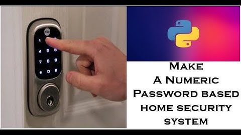 How to make a home security system using 