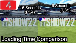 MLB The Show 22 PS4 vs PS5 Load Time Comparison